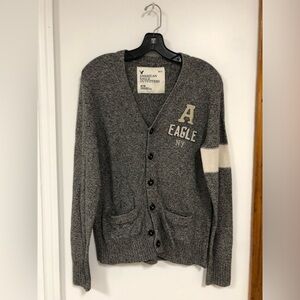 American Eagle Outfitters Men's Medium Cotton/Wool Gray Sweater